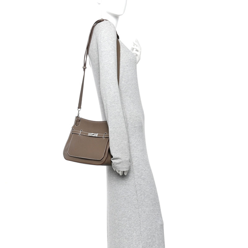 Hermes Taurillon Clemence Jypsiere 28 Etoupe