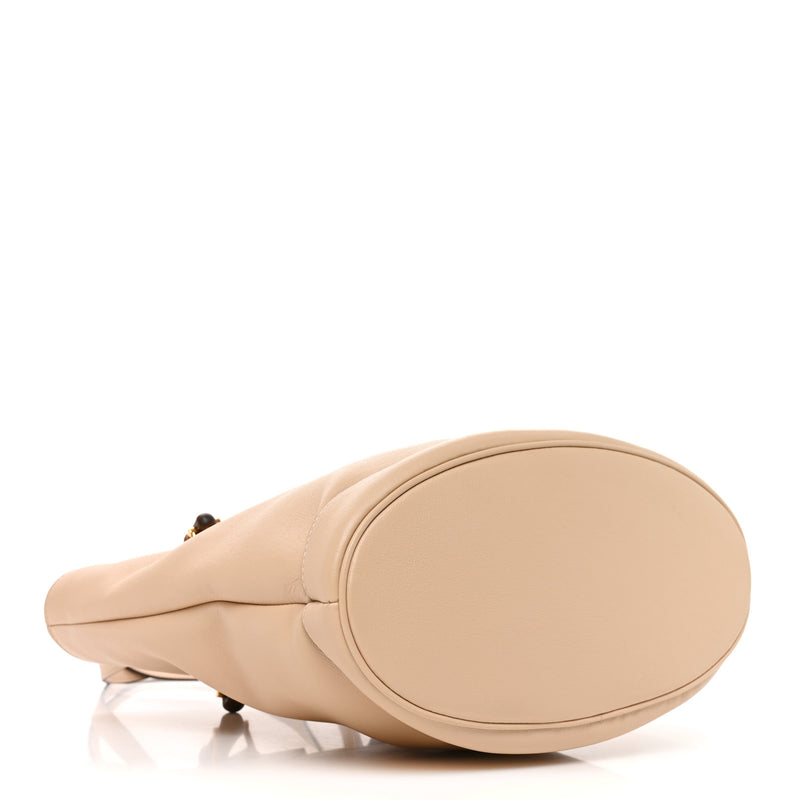 Gucci Calfskin Medium Diana Round Tote Bag Oatmeal