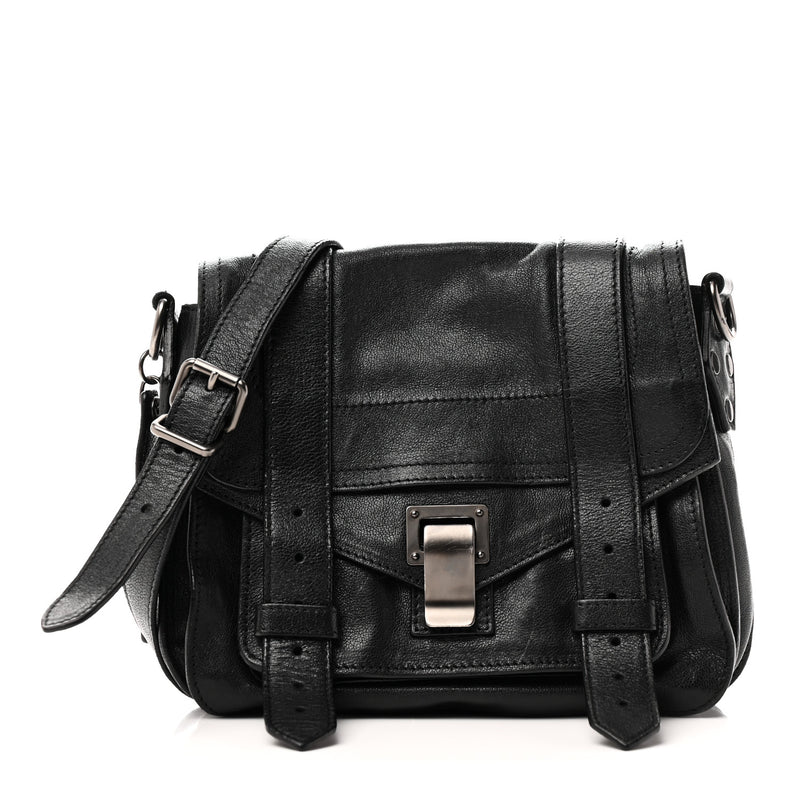 Proenza Schouler Lambskin PS1 Pouch Messenger Black