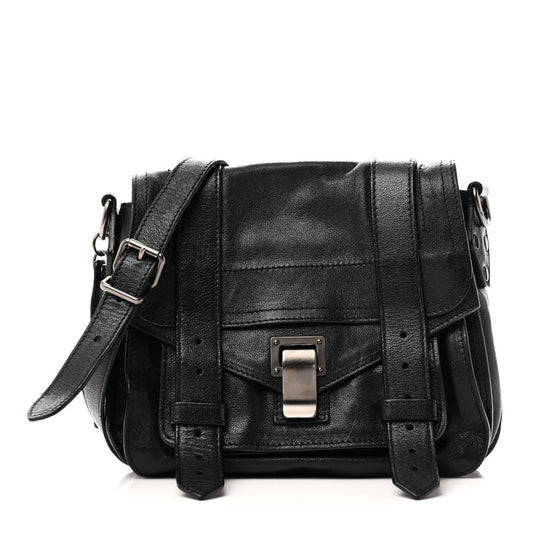 Proenza Schouler Lambskin PS1 Pouch Messenger Black