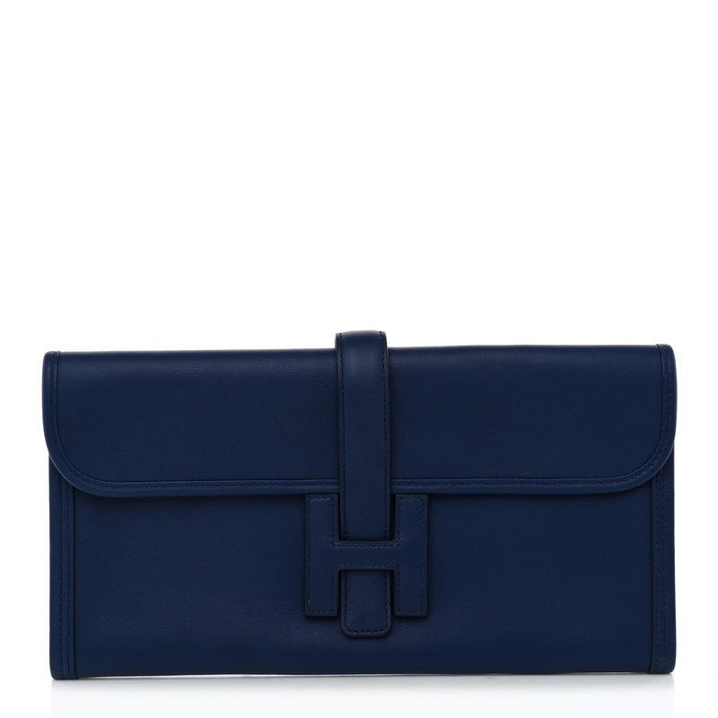 Hermes Swift Jige Elan 29 Clutch Bleu Saphir