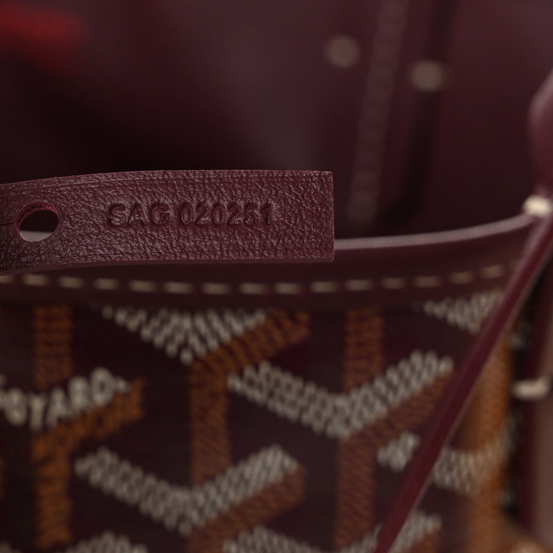 Goyard Goyardine Reversible Mini Anjou Burgundy