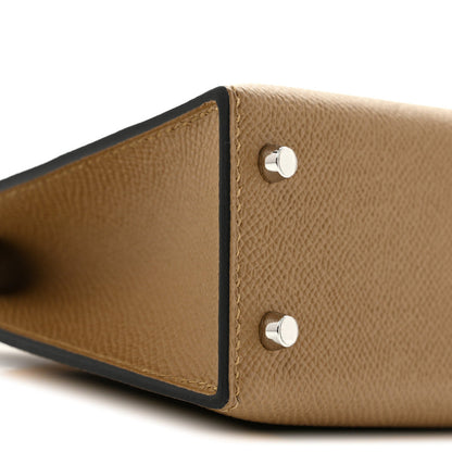 Hermes Epsom Casaque Mini Kelly Sellier 20 Vert Loden Dune Dark Bronze