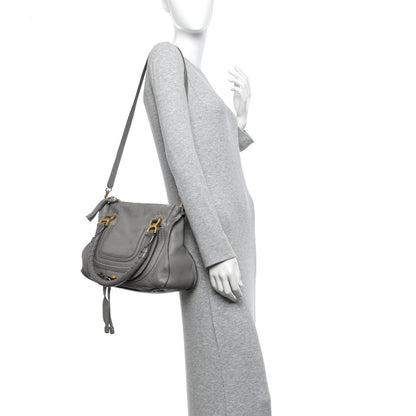 Chloe Calfskin Medium Marcie Satchel Cashmere Grey