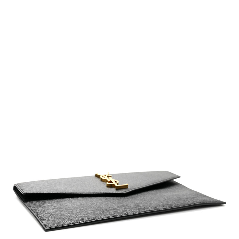 Saint Laurent Grain De Poudre Uptown Pouch Black