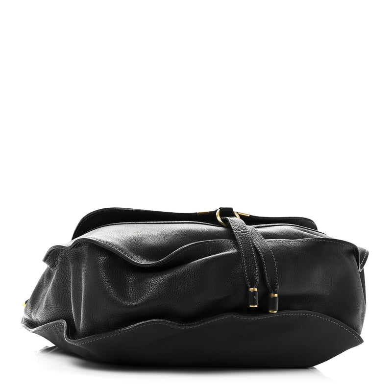 Chloe Calfskin Large Marcie Satchel Black