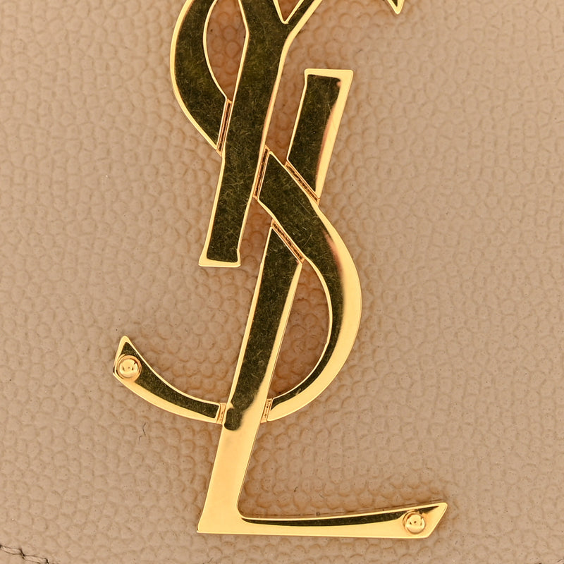 Saint Laurent Grain De Poudre Uptown Pouch Dark Beige