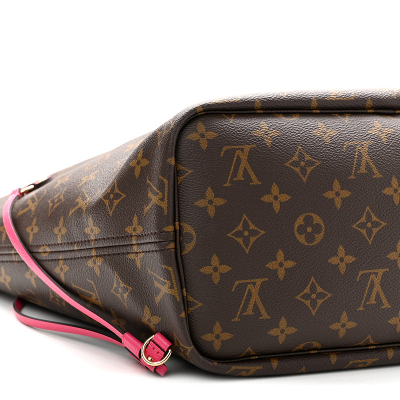 Louis Vuitton Monogram Inside Out Neverfull Bandouliere MM Rose Pondichery