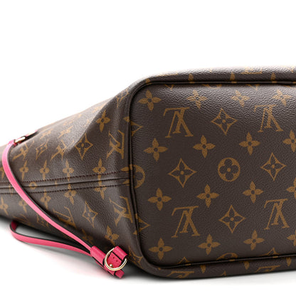 Louis Vuitton Monogram Inside Out Neverfull Bandouliere MM Rose Pondichery
