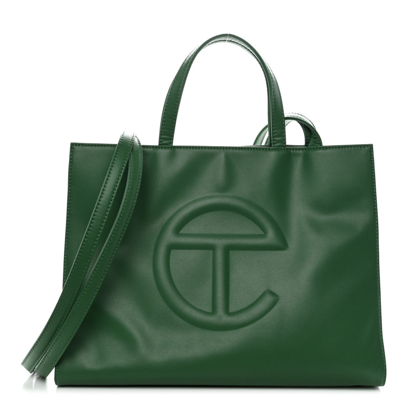 Telfar Vegan Leather Medium Shopping Bag Greenscreen