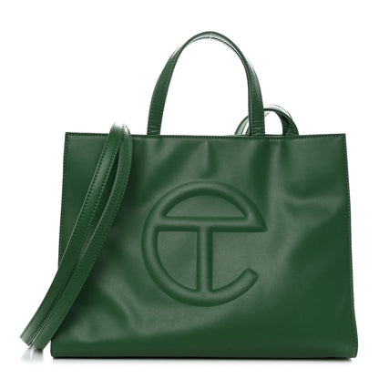 Telfar Vegan Leather Medium Shopping Bag Greenscreen