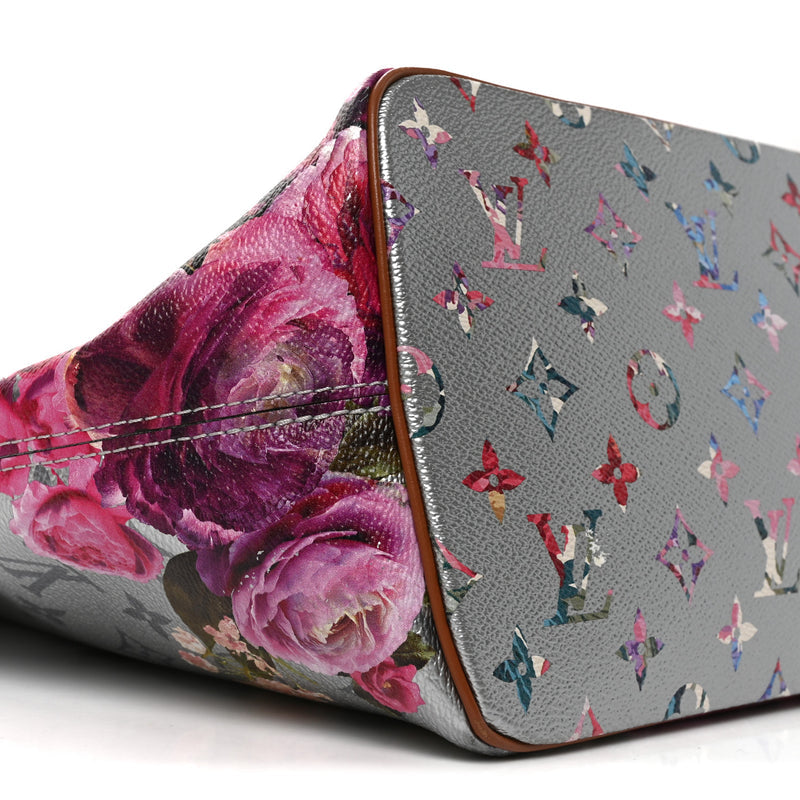 Louis Vuitton Metallic Monogram LV Garden Neverfull MM Silver