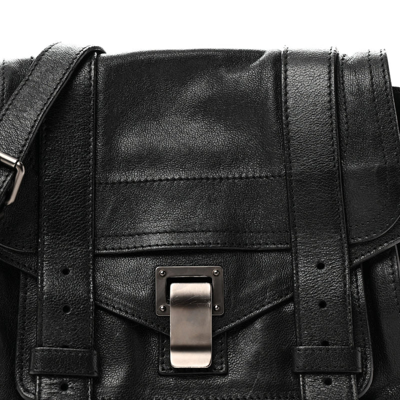 Proenza Schouler Lambskin PS1 Pouch Messenger Black