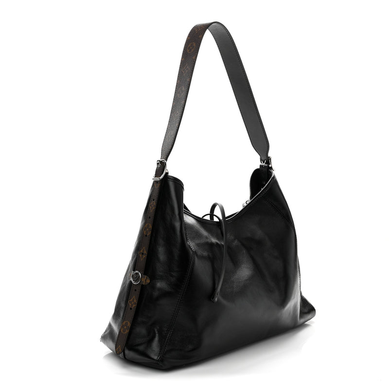 Louis Vuitton Lambskin CarryAll Vibe MM Black