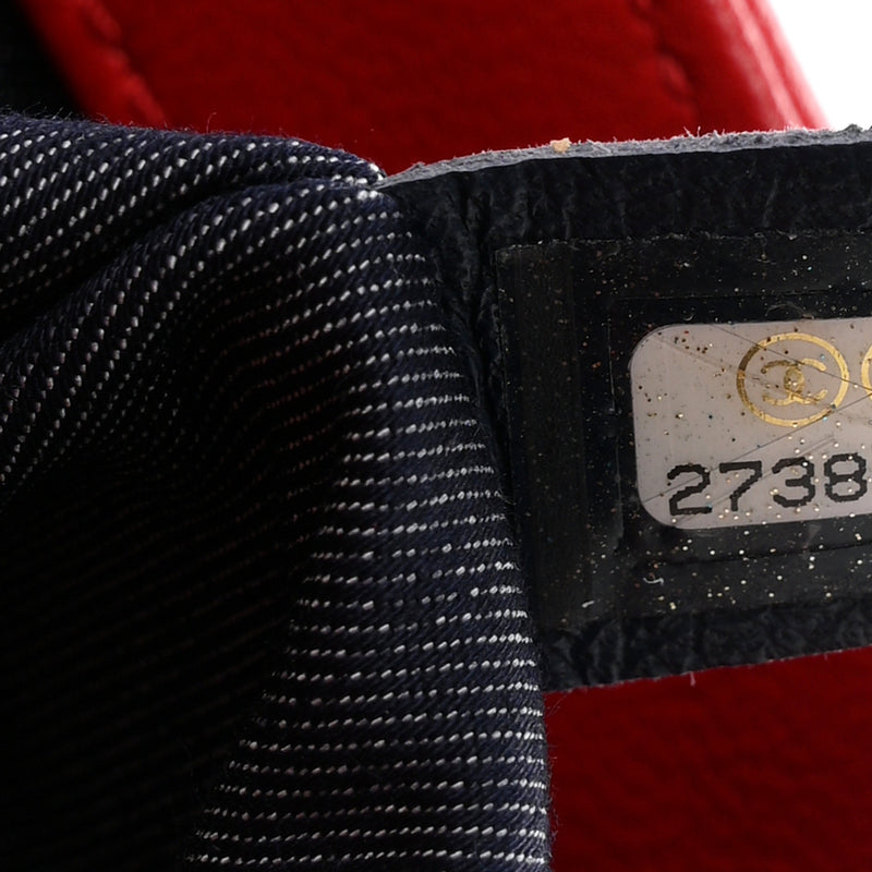 Chanel Lambskin CC Mania Flap Bag Red