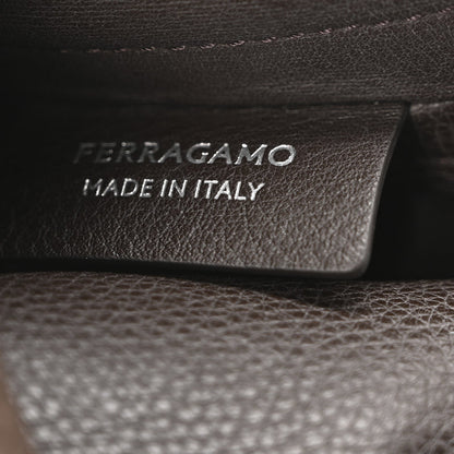 Salvatore Ferragamo Calfskin Suede Medium Archivo Gancio Hobo Testa di Moro