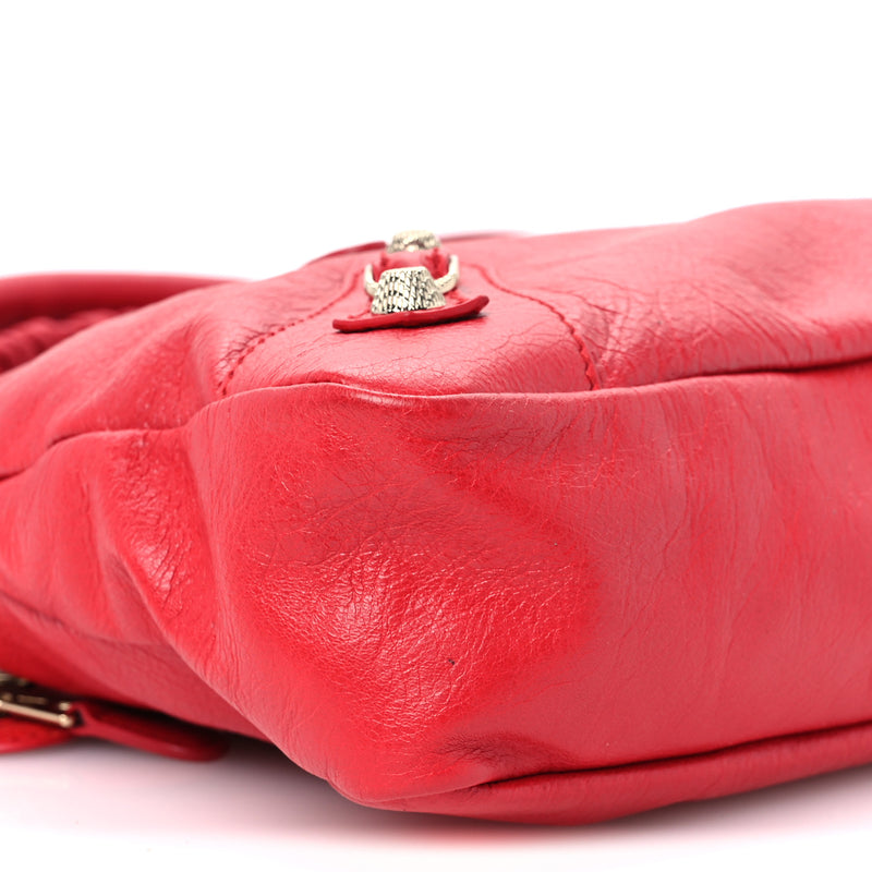 Balenciaga Agneau Giant 12 Gold Hardware Town Rouge Cardinal