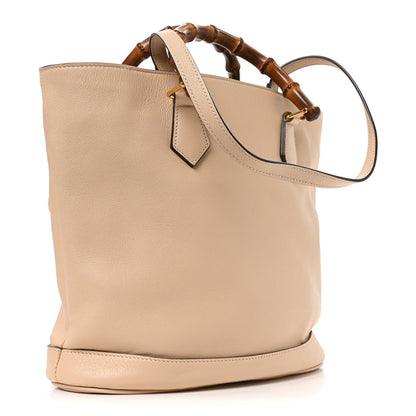 Gucci Calfskin Medium Diana Round Tote Bag Oatmeal