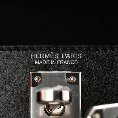 Hermes Tadelakt Sombrero Box Pampilles Mini Kelly Sellier 20 Black