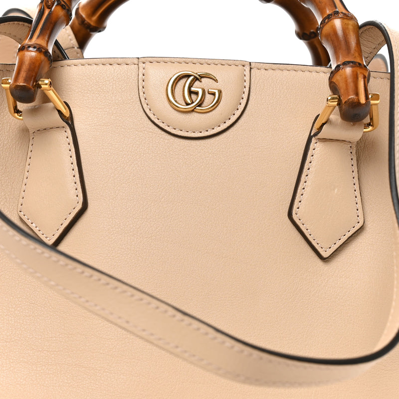Gucci Calfskin Medium Diana Round Tote Bag Oatmeal