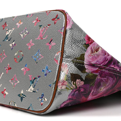 Louis Vuitton Metallic Monogram LV Garden Neverfull MM Silver