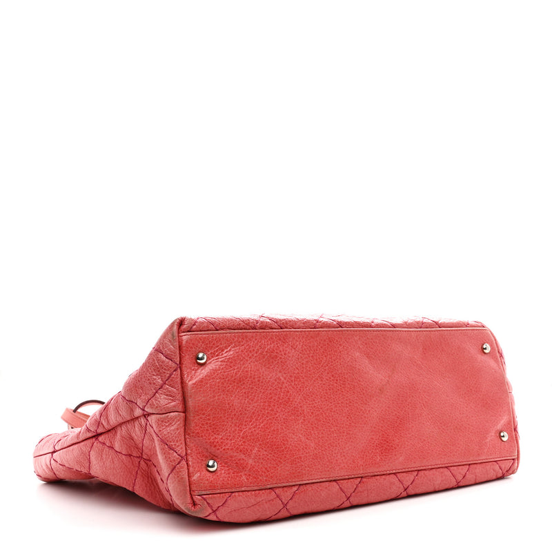 Chanel Glazed Calfskin Large On The Road Tote Pink
