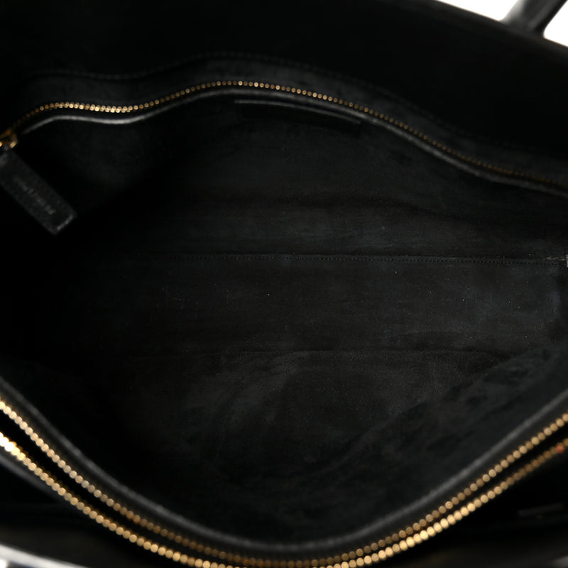 Saint Laurent Calfskin Large Sac De Jour Carryall Black