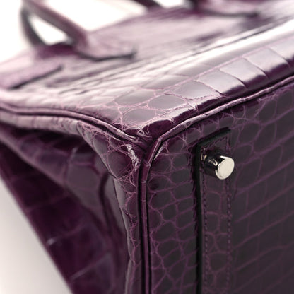 Hermes Shiny Niloticus Crocodile Birkin 30 Cassis