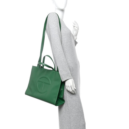 Telfar Vegan Leather Medium Shopping Bag Greenscreen