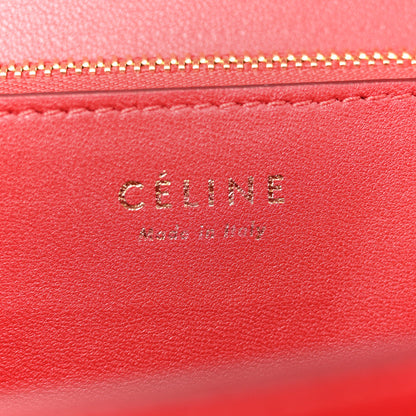 Celine Lizard Medium Classic Box Flap Bag Ruby