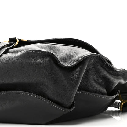 Chloe Calfskin Large Marcie Satchel Black