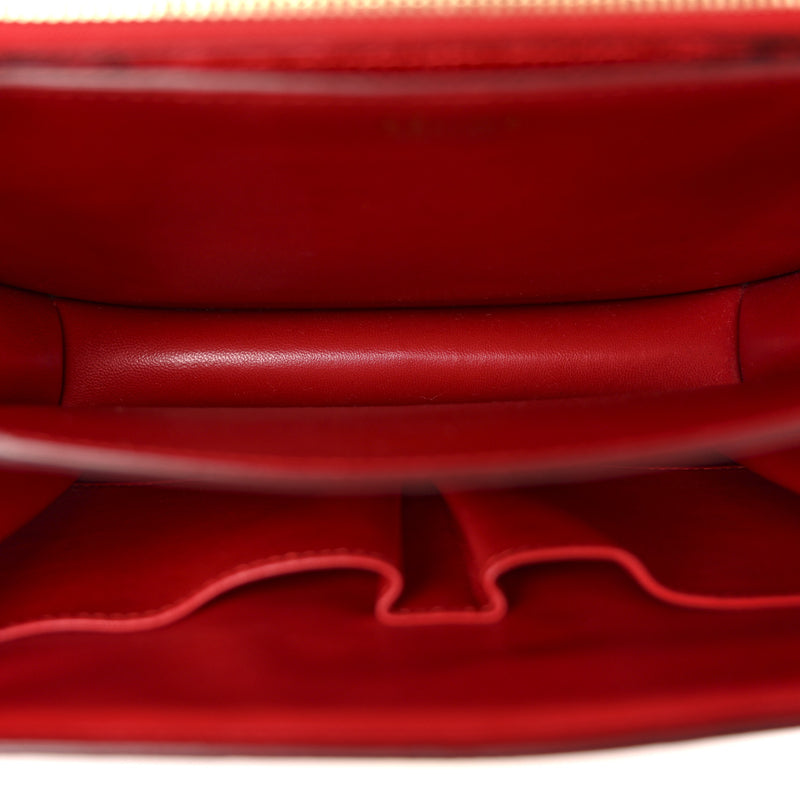 Celine Lizard Medium Classic Box Flap Bag Ruby