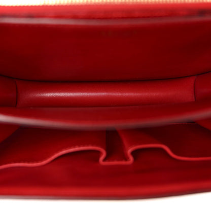 Celine Lizard Medium Classic Box Flap Bag Ruby