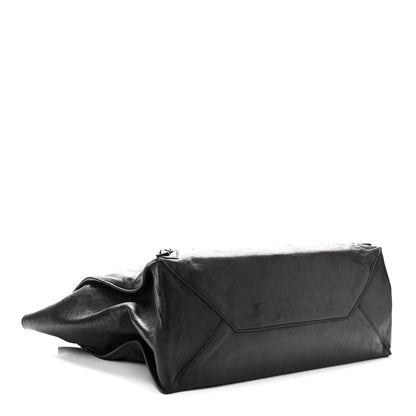 Balenciaga Supple Calfskin Papier A4 Zip Around Tote Black