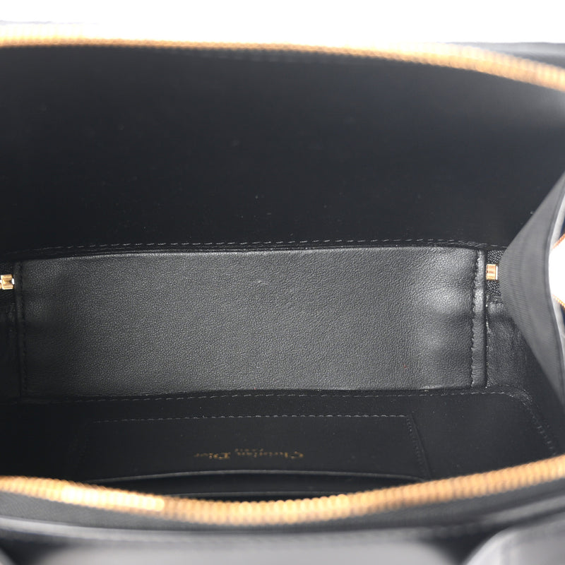 Christian Dior Calfskin Macrocannage Caro Box Bag Black
