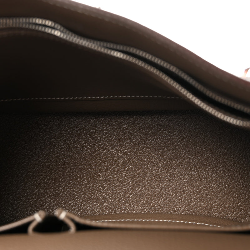 Hermes Taurillon Clemence Jypsiere 28 Etoupe