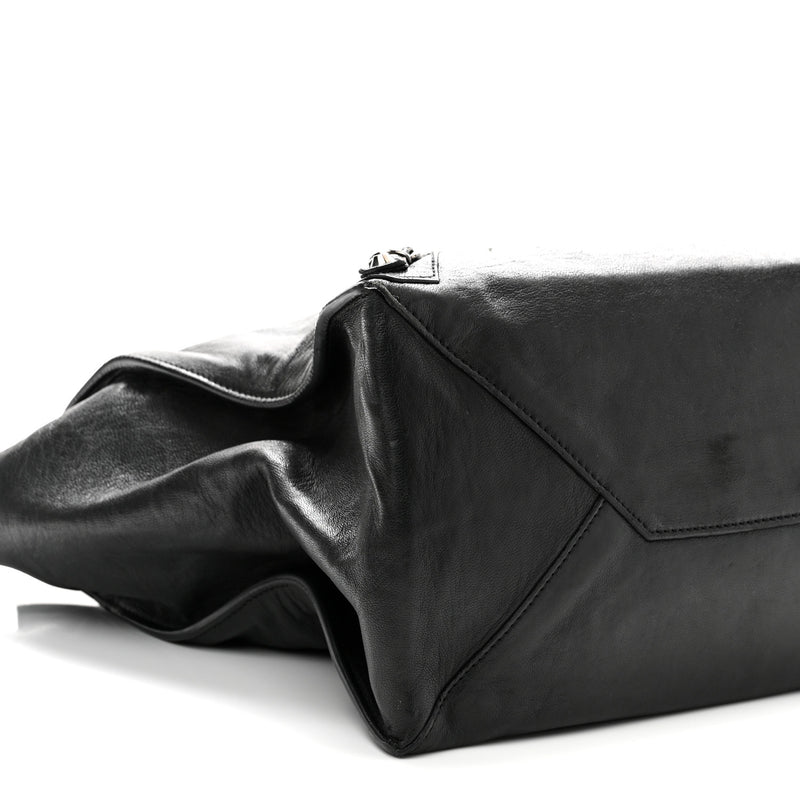 Balenciaga Supple Calfskin Papier A4 Zip Around Tote Black