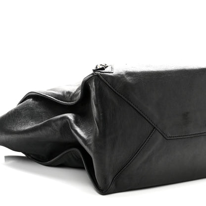 Balenciaga Supple Calfskin Papier A4 Zip Around Tote Black