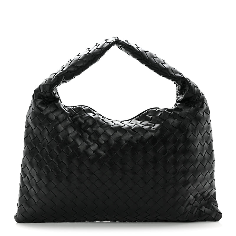 Bottega Veneta Calfskin Intrecciato Small Hop Black