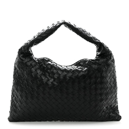 Bottega Veneta Calfskin Intrecciato Small Hop Black