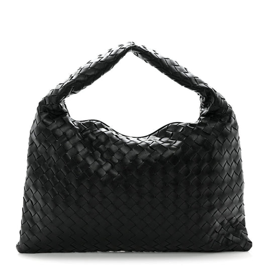 Bottega Veneta Calfskin Intrecciato Small Hop Black
