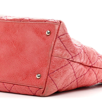 Chanel Glazed Calfskin Large On The Road Tote Pink