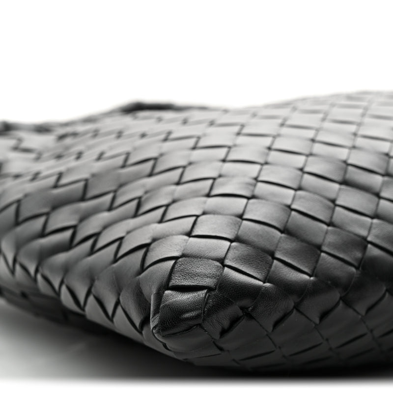 Bottega Veneta Calfskin Intrecciato Small Hop Black