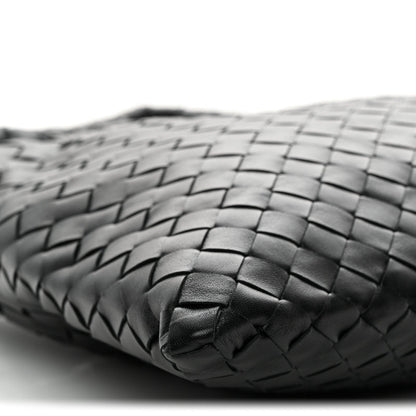 Bottega Veneta Calfskin Intrecciato Small Hop Black