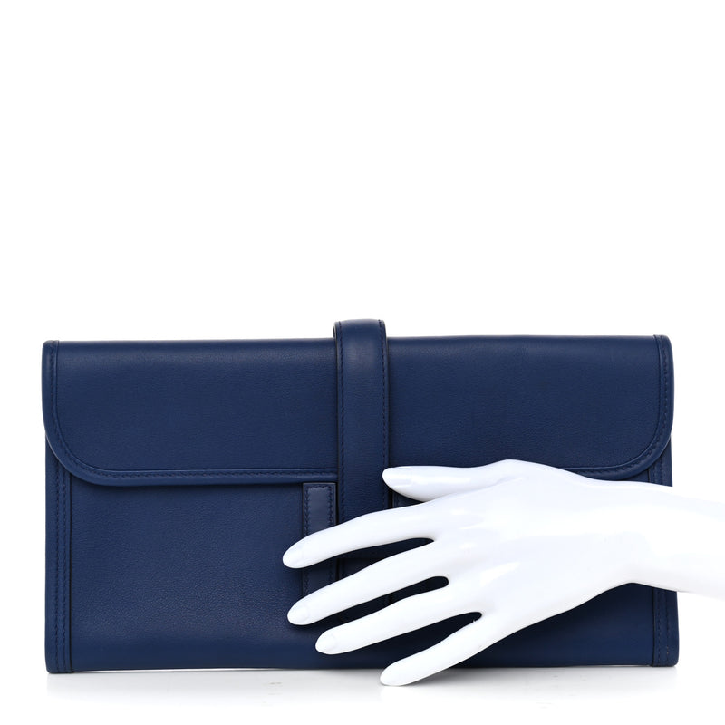Hermes Swift Jige Elan 29 Clutch Bleu Saphir