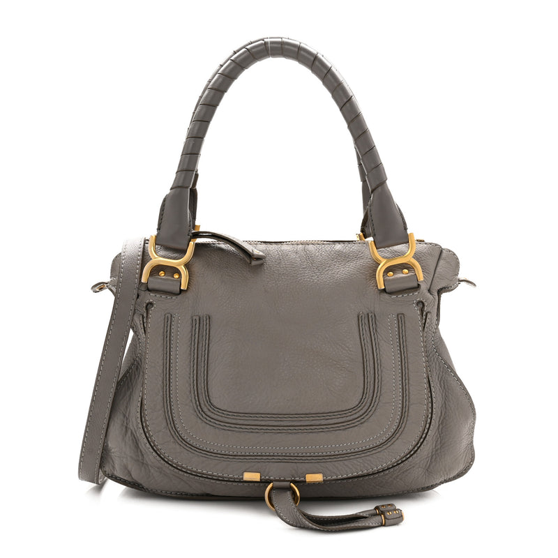 Chloe Calfskin Medium Marcie Satchel Cashmere Grey