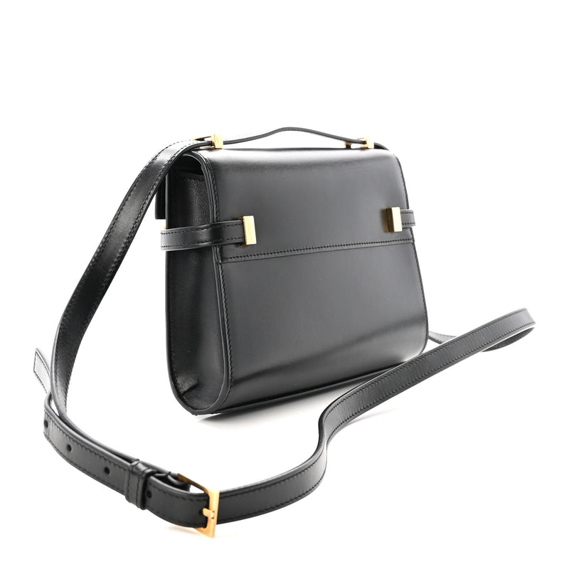 Saint Laurent Smooth Calfskin Mini Manhattan Shoulder Bag Black