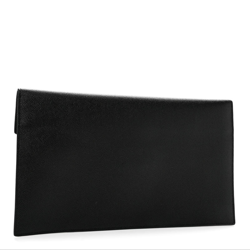 Saint Laurent Grain De Poudre Uptown Pouch Black