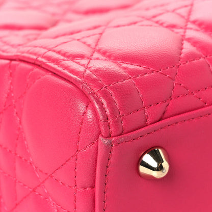 Christian Dior Lambskin Cannage Large Lady Dior Pink