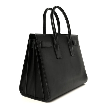 Saint Laurent Calfskin Large Sac De Jour Carryall Black